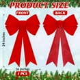 thumbnail image 2 of Guvpev Christmas Decorations, 16x24 In Large Christmas Bows, Red Velvet Bows for Christmas Tree, Indoor Outdoor Holiday Xmas Decor Home Wreath Fence Stairs Railing Fireplace Front Door Supplies, 2 of 8