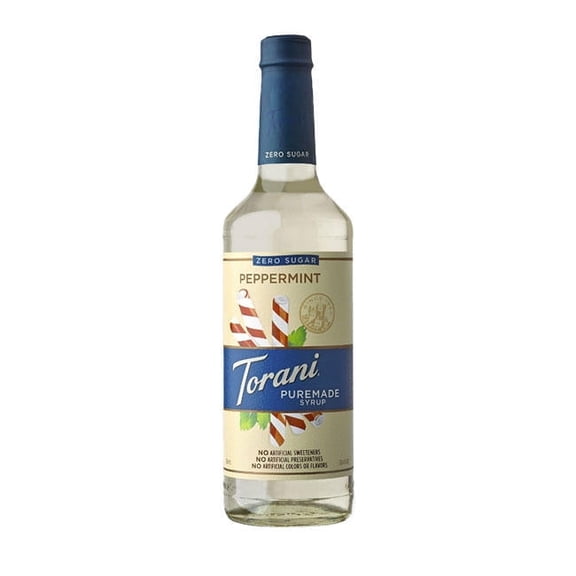 Torani Peppermint Puremade Zero Sugar Syrup cs 4/750 ml