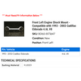 thumbnail image 2 of Front Left Engine Shock Mount - Compatible with 1993 - 2002 Cadillac Eldorado 4.6L V8 1994 1995 1996 1997 1998 1999 2000 2001, 2 of 2