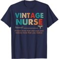 thumbnail image 3 of Vintage Nurse Graphic T-Shirt with Colorful Text and Caduceus Design, Black, 3 of 6