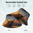 thumbnail image 5 of Gaeub Yak Printed Double Sided Reflective Bucket Hat Foldable Sun Hat for Camping Hiking Fishing, 5 of 9