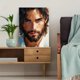 thumbnail image 5 of Qisvanset Framed Canvas Wall Art 12x16 Inch Blue Eyed Jesus Portrait Religious Canvas Art, 5 of 5