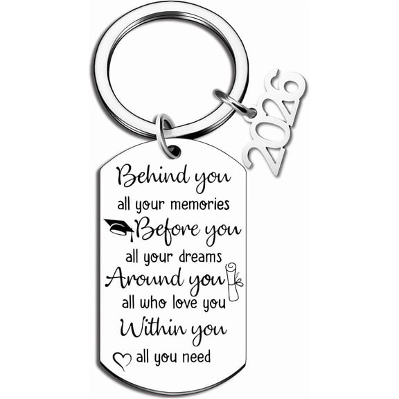 2026 Graduation Gifts For Her Him Class Of 2026 Graduation Decorations Middle High School Grad College Gifts For Students Master Degree Stuff Inspirational Keychain Jewelry
