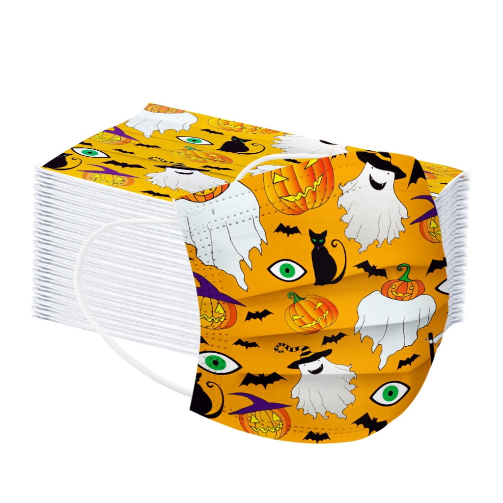 3 Layer Disposable Face Mask for Adult 50PCS Halloween masks Walmart