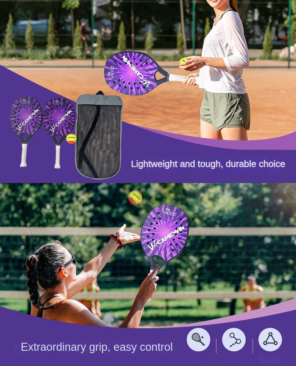 GARENDE 1 Pair Beach Tennis Rackets Anti Slip Grip Beach Tennis Paddles for Children