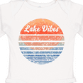 thumbnail image 4 of Inktastic Lake Vibes Distressed Retro Sunset Boys or Girls Long Sleeve Baby Bodysuit, 4 of 5