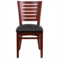 thumbnail image 4 of Bowery Hill Chaise de Restaurant Rembourrée en Acajou et Noir, 4 of 4