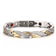 thumbnail image 2 of Pulsera magnética de joyería para hombre y mujer, plata y oro, 2 of 2