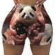 thumbnail image 2 of Fotbe Cute Cloud Panda Shorts Sin Costuras – Shorts Deportivos de Cintura Alta para Mujer, Elásticos para Gimnasio, Yoga, Running o Ciclismo-Small, 2 of 8