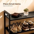 thumbnail image 5 of Hassch 6-Tier Bamboo Shoe Rack, Portable Shoe Storage Shelf with Handles, Perfect for Corridors, Bedrooms and Small Spaces (Black), 5 of 9