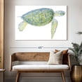 thumbnail image 3 of Elephant Stock Tranquil Sea Turtle I Wall Art - Horizontal Canvas Wall Art - Living Room Wall Decor - Animal Canvas - White And Blue Decor By Megan Meagher - 51" x 34", 3 of 8