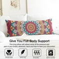 thumbnail image 3 of Mandala Long Body Pillow Cover – Soft & Breathable Meditation Fabric, Hidden Zipper, 20"x54", Psychedelic Trippy Print – Gift for Side Sleepers, Pregnancy, Zen Home Decor, 3 of 7