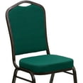 thumbnail image 6 of BizChair Crown Back Stacking Banquet Chair in Green Fabric - Gold Vein Frame, 6 of 12