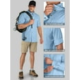 thumbnail image 4 of 33,000ft Men's UPF 50+ UV Protection Long Sleeve Hiking Shirts Breathable Quick Dry Fishing Shirts for Safari Outdoor, 4 of 7