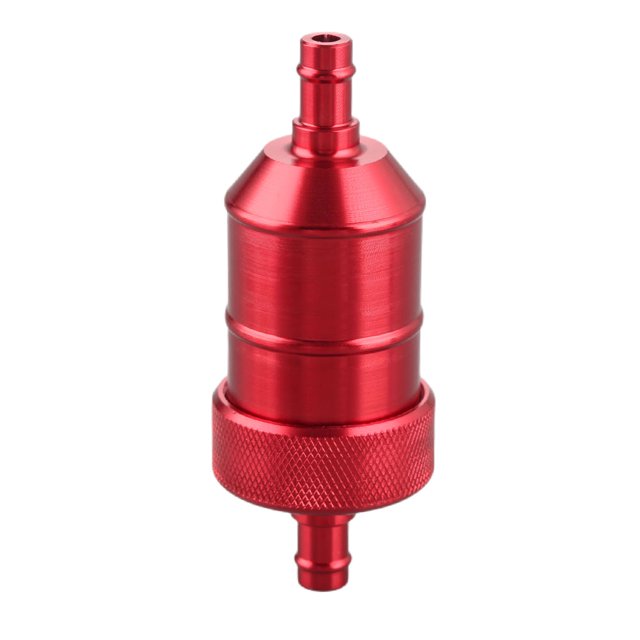 Filtro de combustible de gas de 8 mm Limpiador de gasolina de aleación de aluminio para motocicleta (rojo) Ehuebsd Accesorios para autos y motos