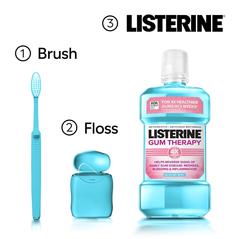 Listerine Gum Therapy Antigingivitis Mouthwash, Glacier Mint photo 6