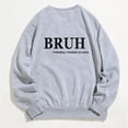 thumbnail image 3 of Mode Décontractée pour Femmes, Sweat à Capuche à Manches Longues Imprimé Lettre Col Rond, Chandail en Molleton Graphique Court Boyfriend, Haut Actif Doublé pour Femmes, Gilet Athlétique pour Dames, 3 of 3