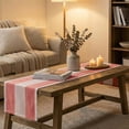 thumbnail image 3 of Sm:)e Red Farmhouse Rustic Table Runner，Seasonal Fabric Kitchen Dining Holiday Wedding Table Decor for Home Party Indoor 13x72 Inch, 3 of 9