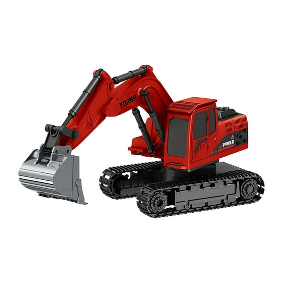 ABPWLY Toys 2.4Ghz 6 Channel 1:24 RC Excavator Toy Alloy and Plastic Engineering Car RTR Truck Gifts