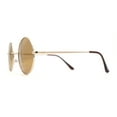 thumbnail image 3 of Color Mirror Iconic Hippie Round Circle Lens Metal Sunglasses Gold Mirror, 3 of 4