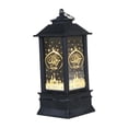 thumbnail image 1 of Decoración de Ramadán, luces LED, farol, Festival Eid Mubarak, lámpara de lámpara cálida, decoración artesanal, decoración de escritorio Eid Negro L Yotijar Linterna colgante, 1 of 4