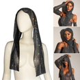 thumbnail image 4 of Glistening Muslim Turban for Head Wrap Long Stretch Headwraps Exquisite Shawls Shimmering Bandana HeadScarf Hijab White AB drill, 4 of 4