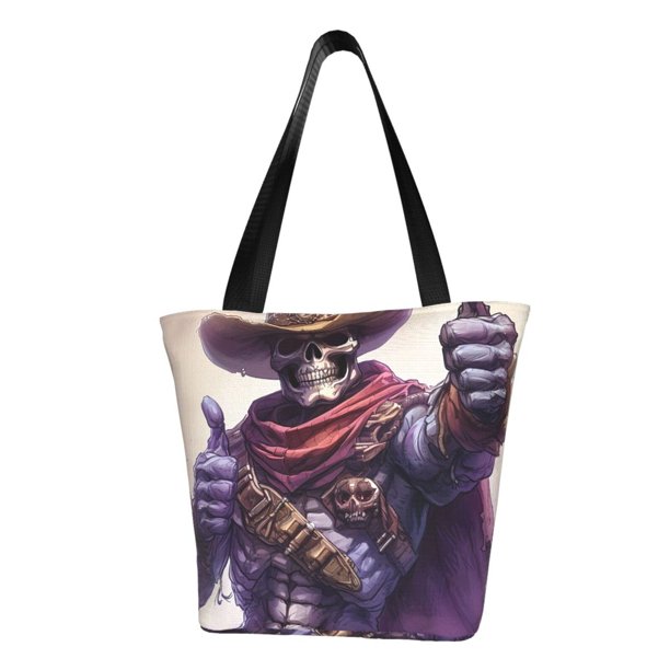 Easygdp Cool Skull Cowboy Bolso de Hombro para Mujer, Bolso Bandolera y Cartera de Mano Elegante para Uso Diario
