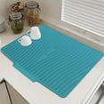 thumbnail image 5 of 2025 Silicone Dish Drying Mat for Kitchen Counter, Extra Large Dish Drying Pad, Built in Drain Kitchen Drying Mat, Heat & Water Resistant Silicone Dish Drying Mats, 5 of 7