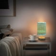 thumbnail image 6 of Green Shiny Teal Bedside Table Lamp LED Warm Lights with USB Charging Port Retro Cylinder Desk Lamps, 6 of 7