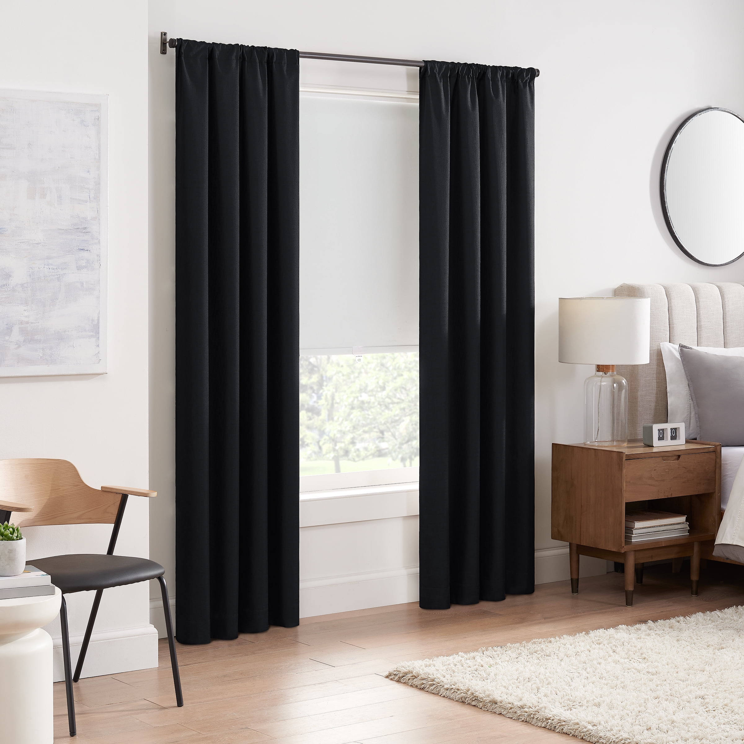 Eclipse Arbor Solid 100% Total Blackout Cordless Roller Shade 48x72 - Grey