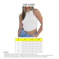 thumbnail image 5 of Camiseta sin mangas corta para mujer, espalda en forma de I, dobladillo curvo ajustado, chaleco sin mangas de verano de Color puro, 5 of 5
