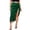 Green, variant on Women Plus Asymmetrical Side Split High Waist Skirt Satin Skirt Yoga Skirt, Size S