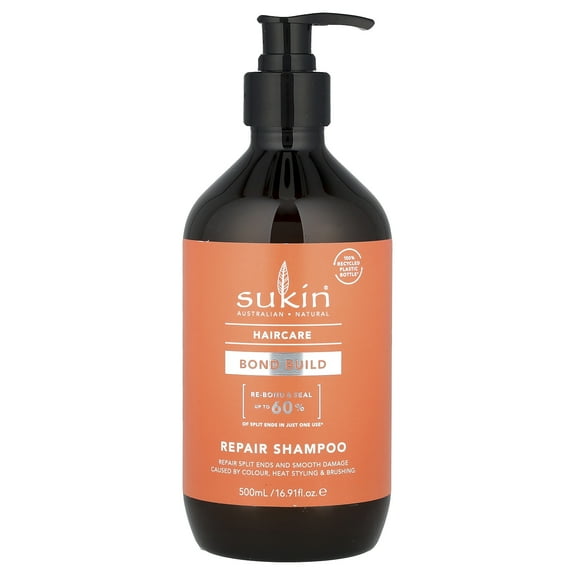 Sukin Haircare, Bond Build, Repair Shampoo, 16.91 fl oz (500 ml)