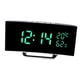 thumbnail image 2 of Reloj despertador digital LED con función de repetición de 12/24 horas y luz ajustable de 3 niveles para escritorio. Verde, 2 of 9