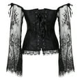 thumbnail image 3 of Grebrafan Womens Corset Top Renaissance Bustier Black 3XL, 3 of 5