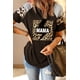thumbnail image 4 of ABPHQTO Camiseta negra de manga corta con estampado de rayas y relámpagos de leopardo MAMA para mujer, 4 of 5