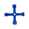 thumbnail image 1 of Speravity Llave triangular cruzada, herramienta Manual multifunción, llave de aleación multiusos, suministros para dispositivos de válvulas Artesanía Azul, 1 of 6