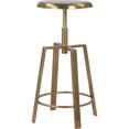 thumbnail image 4 of Meridian Furniture Lang Gold Iron Adjustable Counter and Bar Stool, 4 of 15
