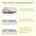 thumbnail image 4 of Throw Pillow Cute Cartoon Long Cat en forma de muñeca de juguete de peluche para dormir regalo decorativo, 4 of 8