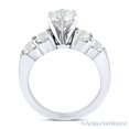 thumbnail image 4 of Round Cut Charles & Colvard Forever Brilliant 5-Stone Engagement Ring in 14k White Gold, 4 of 5