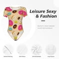 thumbnail image 6 of Balery Donuts Women's Short Sleevee Crew Neck Bodysuit Tops Short Sleeve Tops Basic-XX-Large, 6 of 9