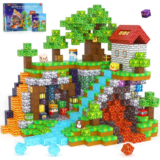 Juguete de construcción MyWodGame con bloques magnéticos, 150 unidades, para niños mayores de 3 años