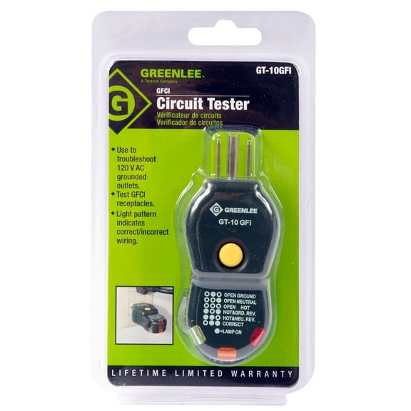 Greenlee GT-10GFI 12125 GFI CIRCUIT TESTER