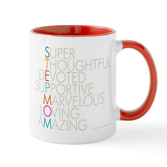 CafePress - Super Stepmom Mugs - 11 oz Ceramic Mug - Novelty Coffee Tea Cup