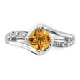 thumbnail image 4 of Sterling Silver Citrine and Diamond Ring, 4 of 4