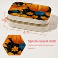 thumbnail image 5 of Thanksgiving Pumpkin Leaves Velvet Necklace Holder: Portable Travel Organizer Box with Removable Compartment - Great Gift for Any Occasion, 5 of 7