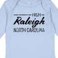 thumbnail image 4 of Inktastic From Raleigh North Carolina in Black Distressed Text Boys or Girls Long Sleeve Baby Bodysuit, 4 of 5