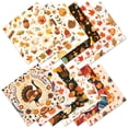 thumbnail image 2 of 24 Sheets Thanksgiving Autumn Pattern Paper 6 x 6 inch Fall Leaves Pumpkin Plaid Craft Paper Origami Paper for Thanksgiving Card Making Scrapbook 12 Designs, 2 of 14