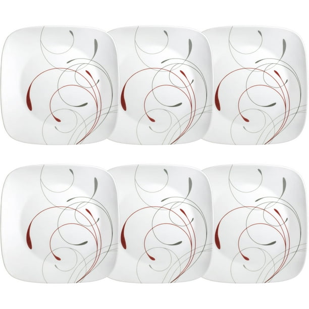Corelle Square Splendor 10.25" Dinner Plate, Set of 6
