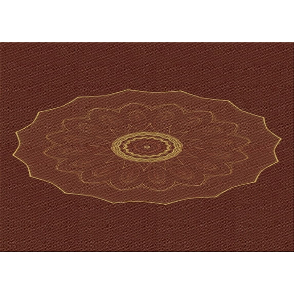 Ahgly Company Indoor Rectangle Patterned Mahogany Brown Area Rugs, 2' x 4'